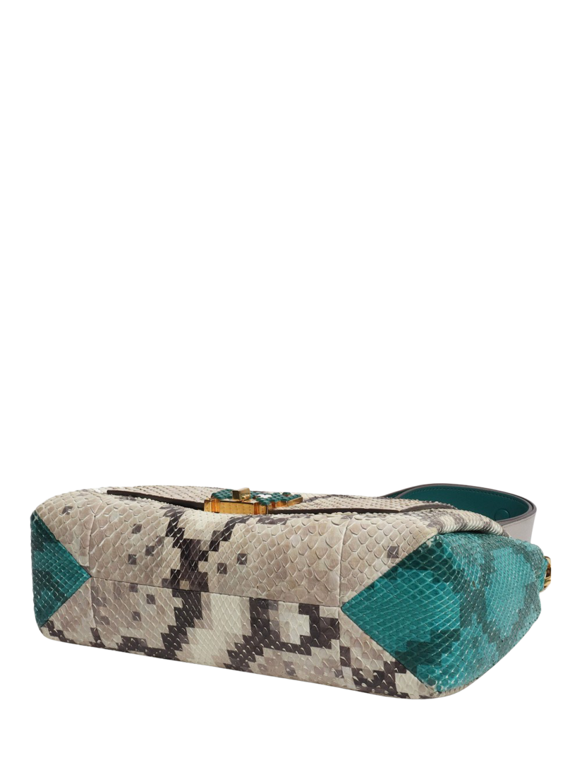 Product image 10 of 10, which shows Pre-loved Anya Hindmarch Snakeskin Shoulder Bag, Multi