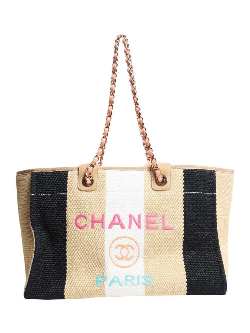 Product image 1 of 7, which shows Pre-loved CHANEL Deauville Tote Bag, Multi