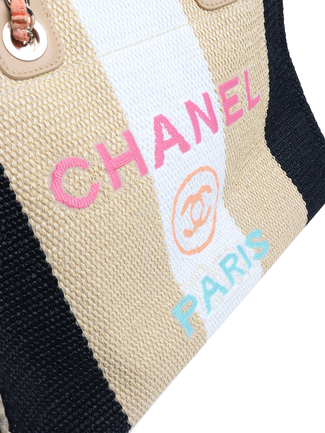 Product image 5 of 7, which shows Pre-loved CHANEL Deauville Tote Bag, Multi