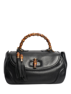 Pre-loved GUCCI Bamboo Top Handle Bag, Black, Black/Brown
