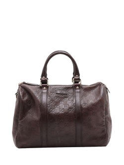 Pre-loved GUCCI Guccissima Leather Top Handle Bag, Brown, Brown