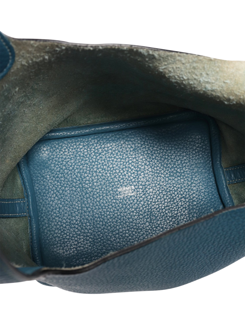 Product image 5 of 6, which shows Pre-loved Hermès Jean Picotin 18 Clemence Bag, Blue