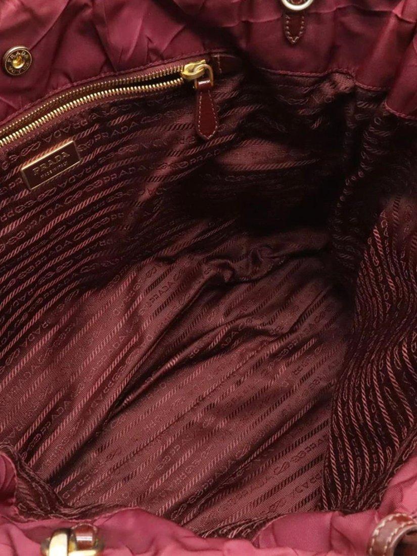 Product image 5 of 9, which shows Pre-loved Prada Quilted Nylon 2-Way Tote Bag, Red