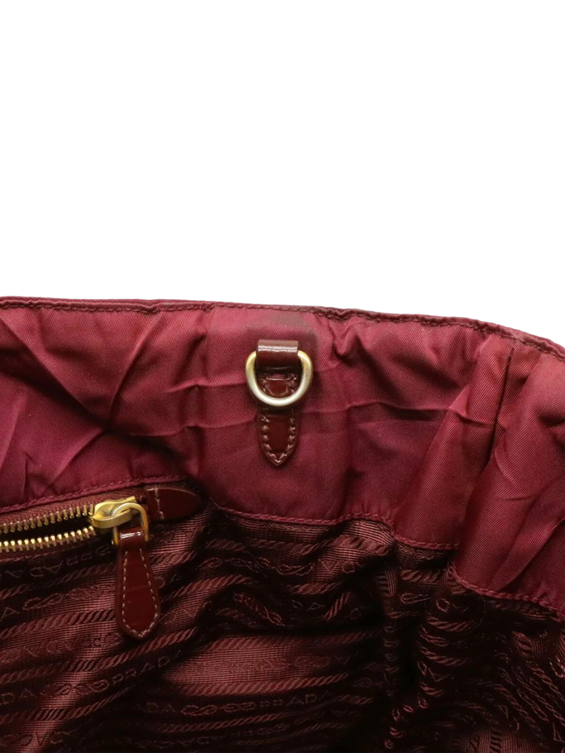 Product image 6 of 9, which shows Pre-loved Prada Quilted Nylon 2-Way Tote Bag, Red