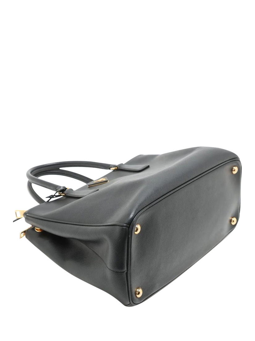 Product image 4 of 10, which shows Pre-loved Prada Saffiano Galleria 2-way Bag, Black