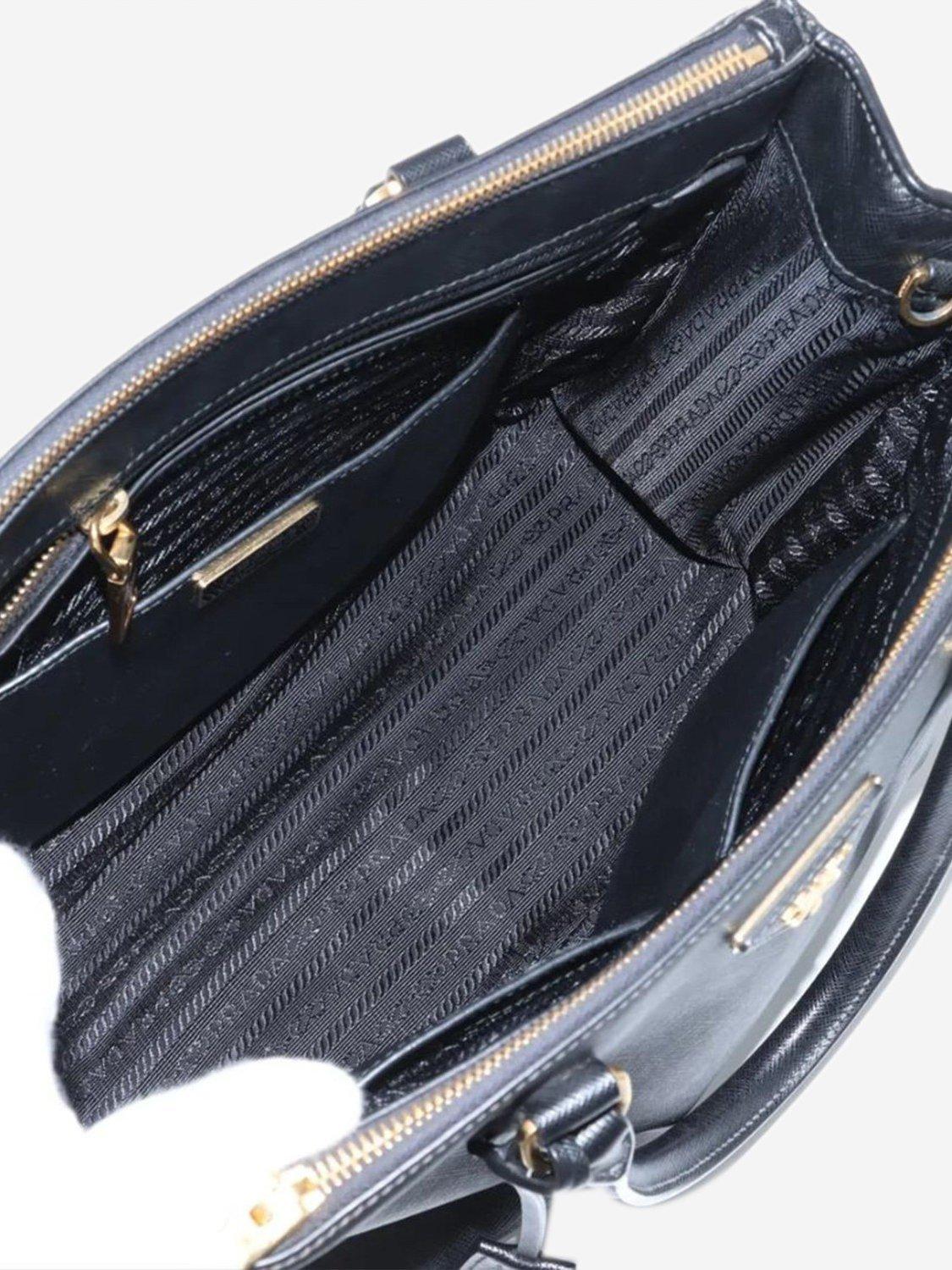 Product image 8 of 10, which shows Pre-loved Prada Saffiano Galleria 2-way Bag, Black