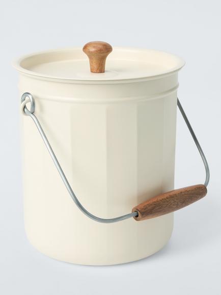 John Lewis Metal Storage Canister, White, White