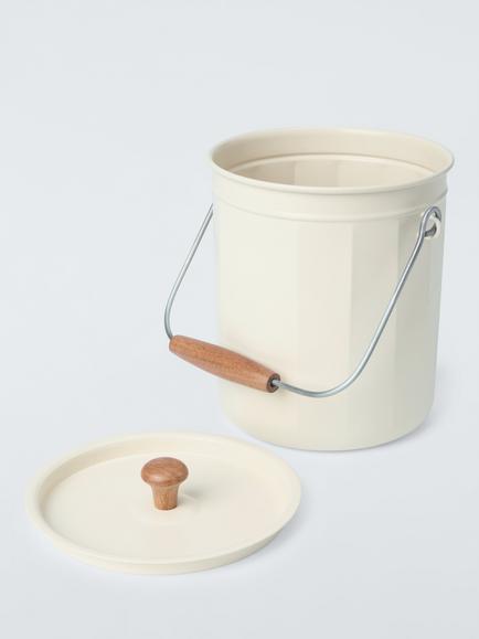 John Lewis Metal Storage Canister, White - view 2, White