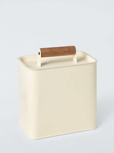 John Lewis Lidded Metal Storage Container, White, White