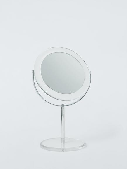 John Lewis Orbit II Pedestal Mirror, Clear, Clear