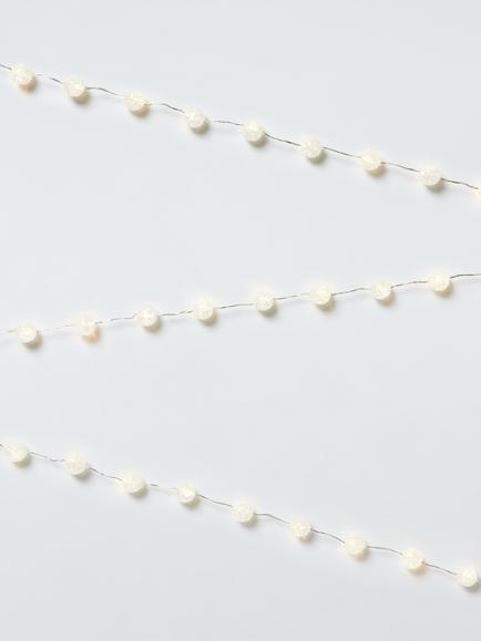 John Lewis 160 Micro LED Cracked Ball Lights, Lit Length 8m, Warm White, Warm White