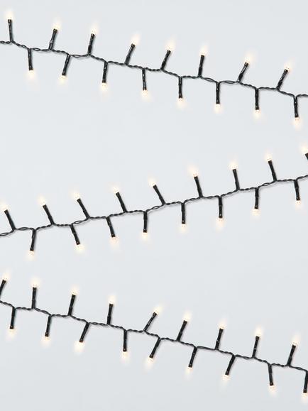 John Lewis 160 Rechargeable LED Lights, Lit Length 9.9m, Warm White, Warm White