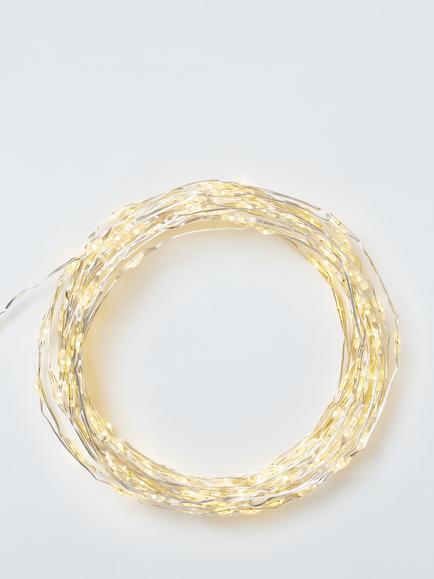 John Lewis 240 Micro LED String Lights, Lit Length 12m, Warm White, Warm White