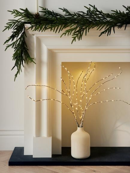 John Lewis LED Lit Twig Bundle, Copper - view 2, Copper