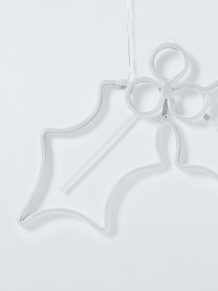 John Lewis Neon Holly Light, Red/Green - view 2, Green