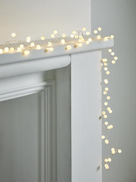 John Lewis Battery Operated 80 Micro LED Berry Lights - view 2, Warm White