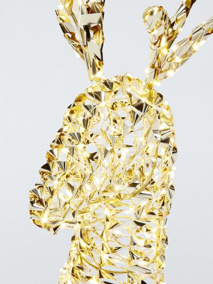 John Lewis 960 Micro LED Gold Shimmer Stag, H1.3m - view 2, Gold
