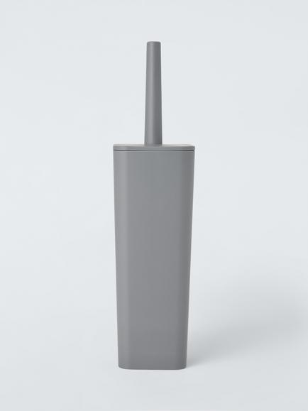 John Lewis Soft Touch Toilet Brush & Holder, Grey, Grey