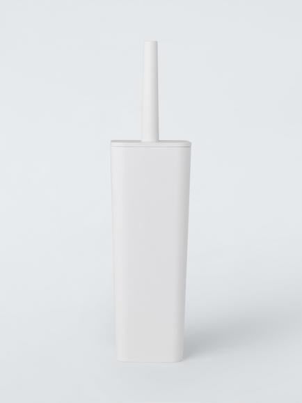 John Lewis Soft Touch Toilet Brush & Holder, White, White