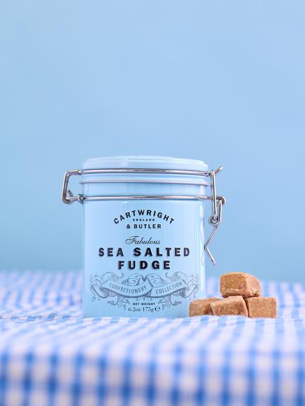 Cartwright & Butler Sea Salted Fudge Tin, 175g - view 2, Multi