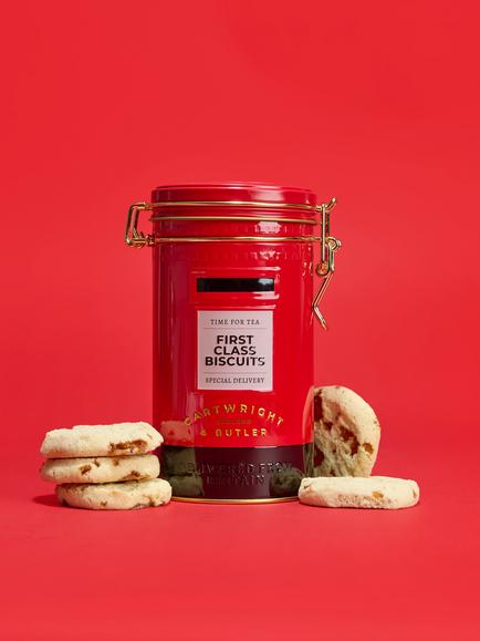 Cartwright & Butler Salted Caramel Biscuits Postbox Tin, 200g - view 2, Multi