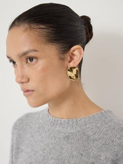 HUSH Jett Oversized Molten Earrings, Gold - view 2, Gold