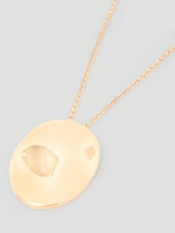 HUSH Jett Oversized Molten Pendant Necklace, Gold - view 2, Gold