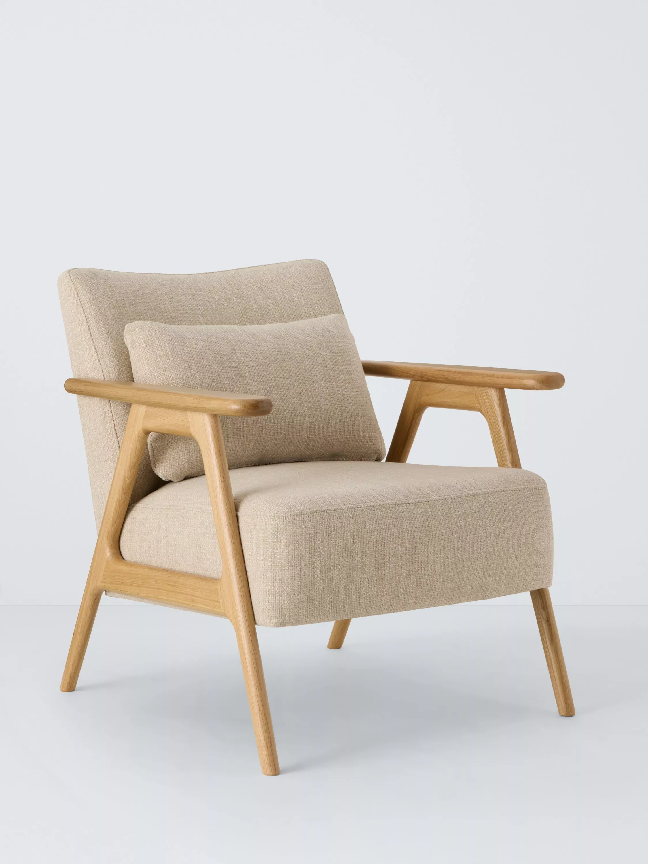 John Lewis Henricks Accent Chair, Light Leg, Natural