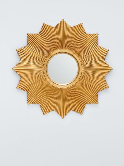 John Lewis Celeste Sunburst Convex Wall Mirror, 68cm, Gold, Gold
