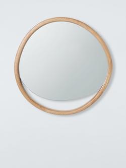 John Lewis Float Circle Wall Mirror, 68cm, Oak, Oak