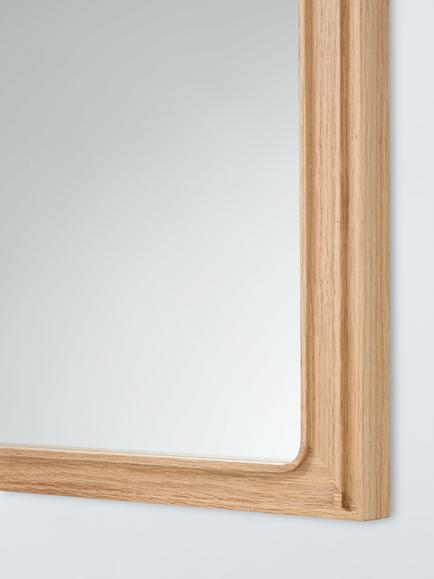 John Lewis Scandi Wood Frame Full-Length Wall Mirror, 160 x 60cm, Oak - view 2, Oak