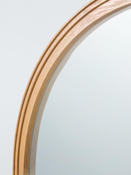 John Lewis Oak Wood Overmantel Wall Mirror, 105 x 95cm, Natural Oak - view 2, Oak