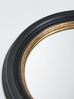 John Lewis Georgian Round Wall Mirrors, Set of 3, Black/Gold - view 2, Black