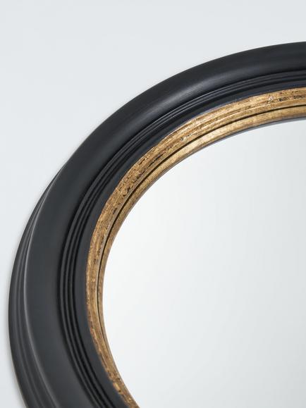 John Lewis Georgian Round Wall Mirrors, Set of 3, Black/Gold - view 2, Black