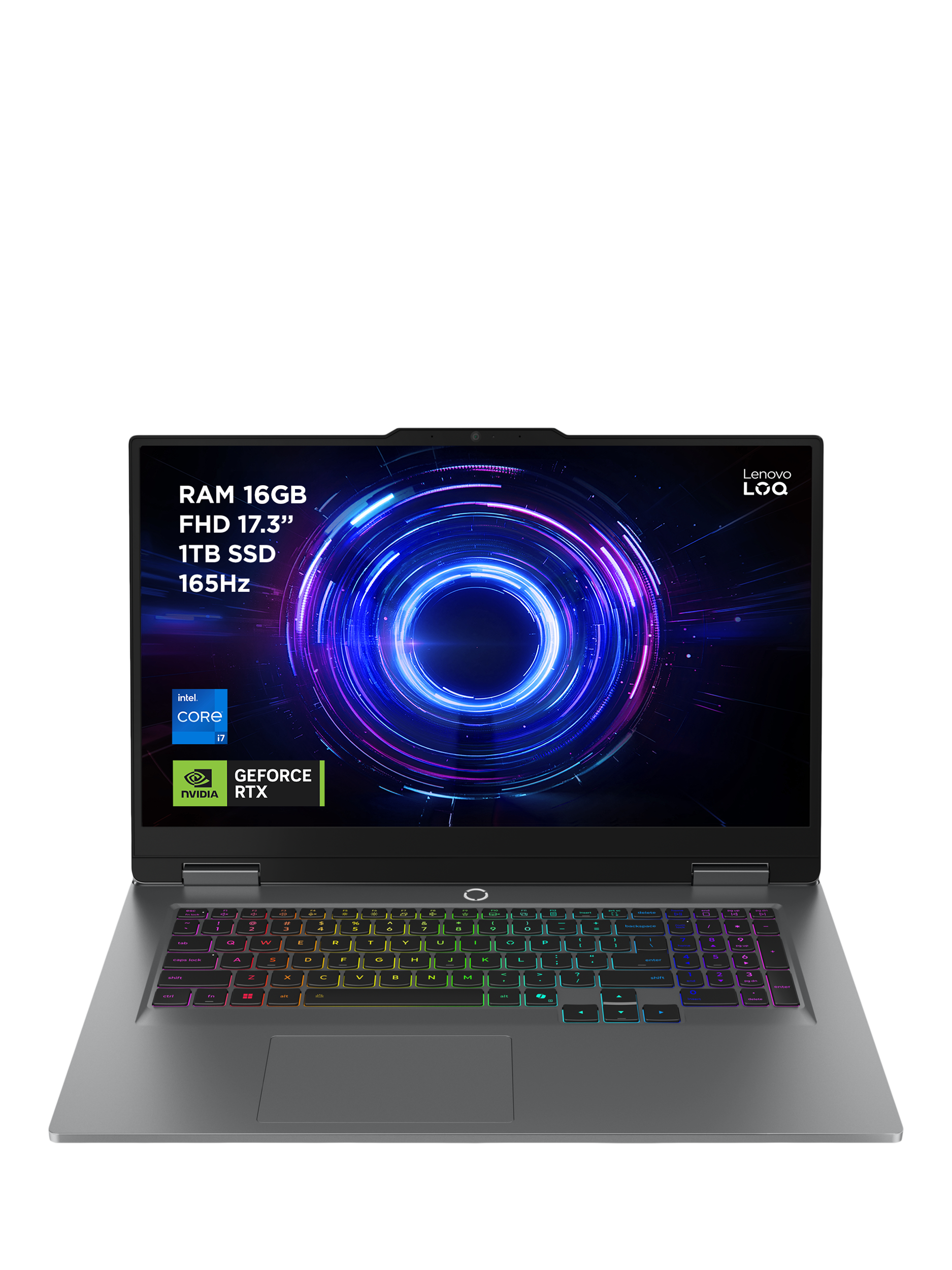 Lenovo LOQ 83JH00BXUK Gaming Laptop, Intel Core i7 Processor, 16GB RAM ...