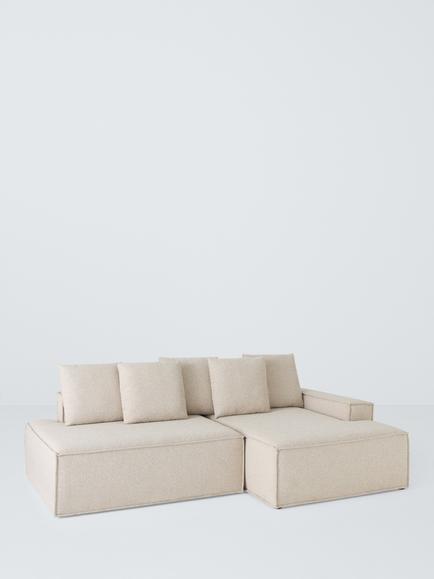 John Lewis Loft Chaise Sofa Bed, Textured Latte, Textured Latte
