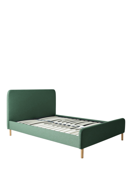 John Lewis Bonnie Upholstered Bed Frame, King Size, Textured Weave Green