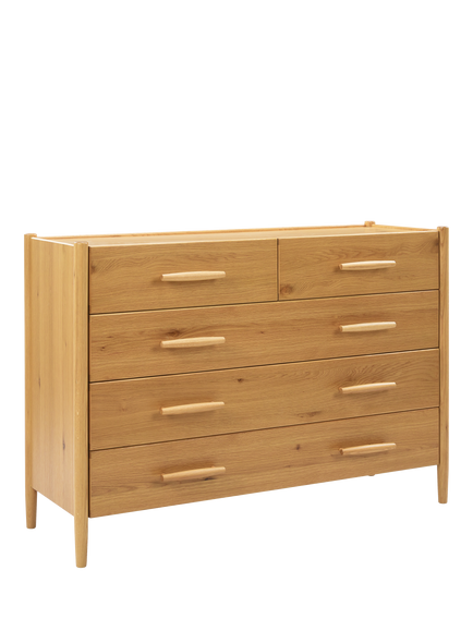John Lewis Juniper 5 Drawer Chest, Natural Oak, Natural Oak