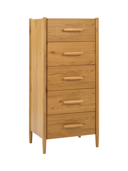 John Lewis Juniper 5 Drawer Tallboy Chest, Natural Oak, Natural Oak