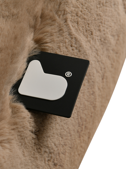 Extreme Lounging Faux Fur Bean Bag Chair, Mink - view 2, Mink