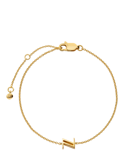 Monica Vinader Initial Z Chain Bracelet, Gold, Gold