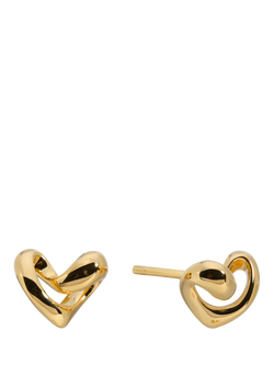 Monica Vinader Infinity Heart Small Stud Earrings, Gold, 