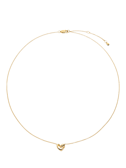 Monica Vinader Infinity Heart Necklace, Gold - view 2, 