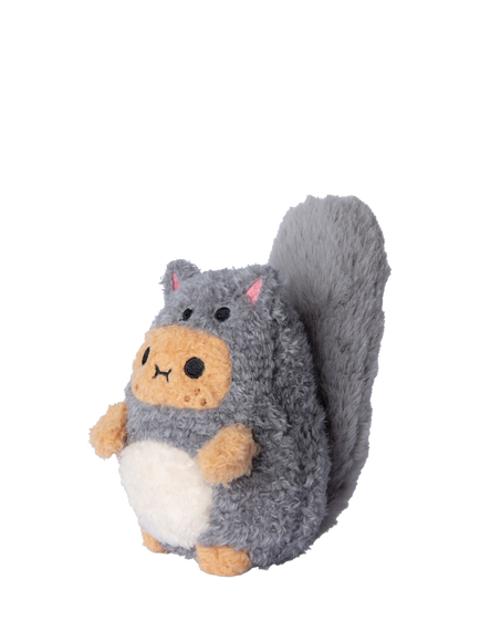 Noodoll Grey Squirrel Ricespud Soft Toy - view 2, Grey