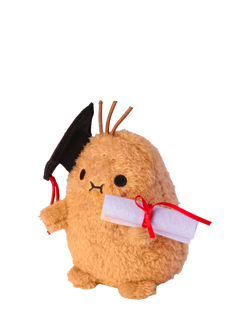 Noodoll Ricespud Graduate Soft Toy - view 2, Brown