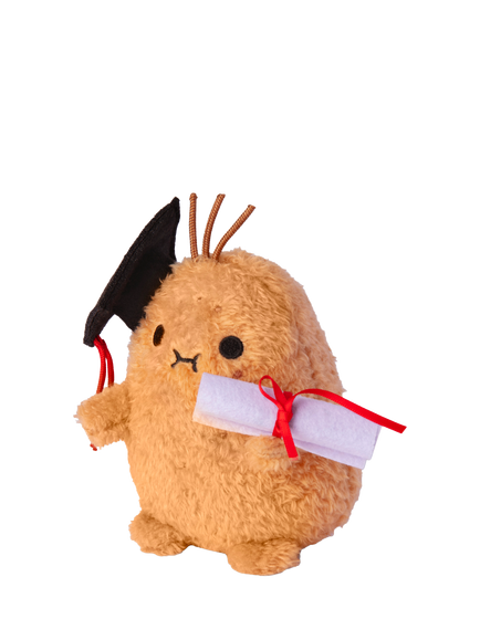 Noodoll Ricespud Graduate Soft Toy - view 2, Brown