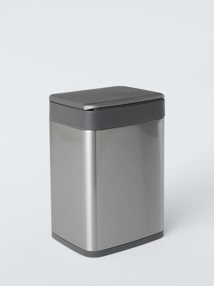 John Lewis Touch Bin, 6L, Stainless Steel, Stainless Steel