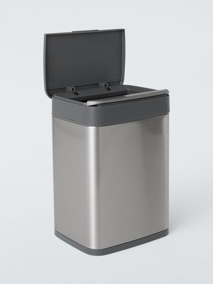 John Lewis Touch Bin, 6L, Stainless Steel - view 2, Stainless Steel
