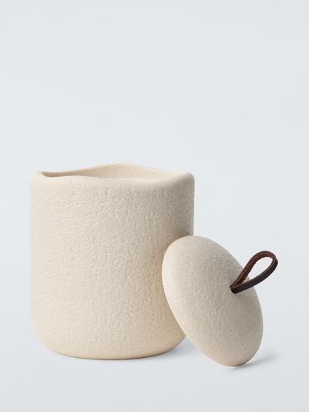 John Lewis Luna Lidded Container, Large, Natural - view 2, Natural