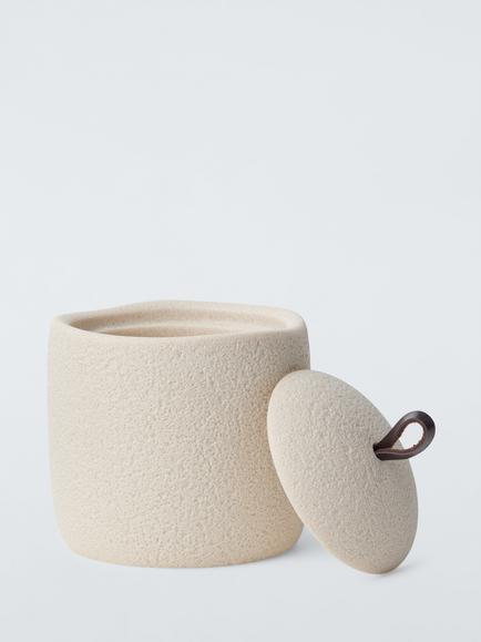 John Lewis Luna Lidded Container, Small, Natural - view 2, Natural